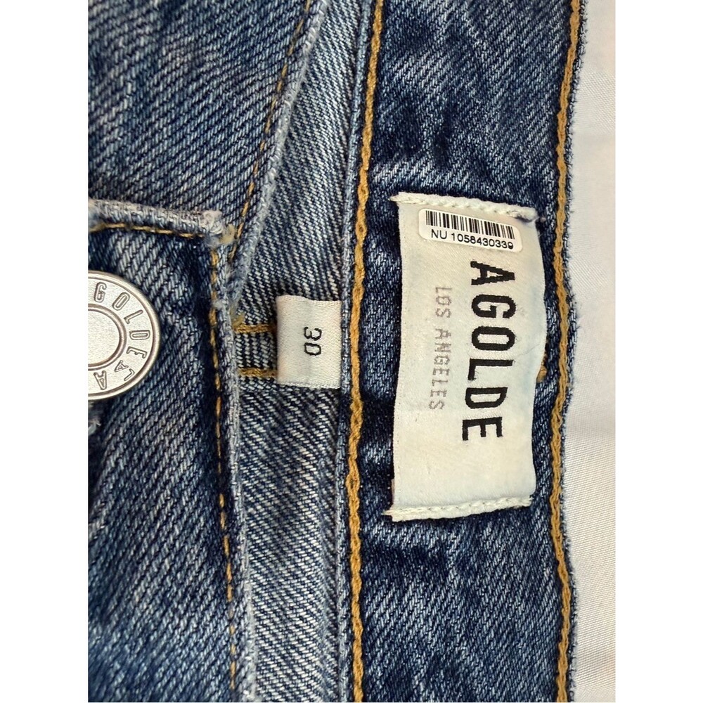 Agolde Riley High Rise Straight Crop In Frequency Size 30 - Picture 5 of 14